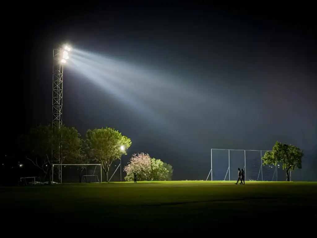 Floodlights used in football fields